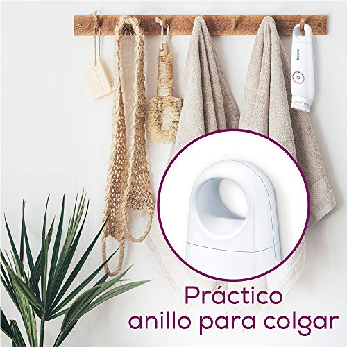 Beurer FC 45 Cepillo de limpieza facial para una limpieza profunda y una piel notablemente más suave, con 2 niveles de rotación para todo tipo de pieles, resistente al agua