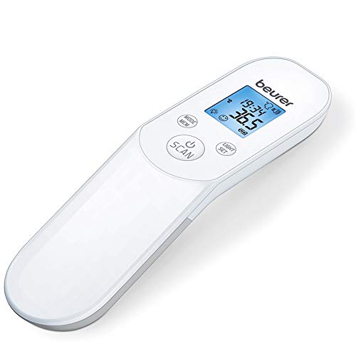 Beurer FT 85 Termómetro digital de infrarrojos sin contacto, termómetro rápido para la medición higiénica y segura de la temperatura corporal en la frente