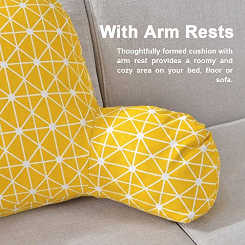 Beylore Almohada Lectura Almohada para Leer en la Cama Adultos y niños Cojin de Lectura Viscoelastica con Reposabrazos Ergonomica apoyar la Espalda Mientras,Gris,S