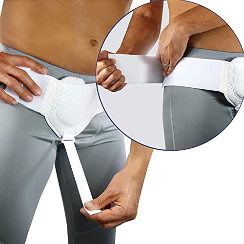 Bias&Belief Cinturón de Soporte De La Hernia Inguinal Ajustable para La Hernia Inguinal Individual O Deportes Cómodo para Las Roturas Inguinales de Los Hombres de La Correa de Soporte Truss Black