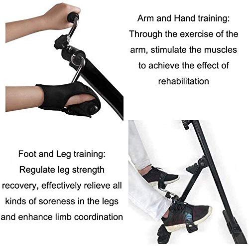 Bicicleta de ejercicio de brazos y piernas ejercitador - Suspensión, ejercitador de pedal portátil - equipo de la aptitud for la tercera edad y de edad avanzada - El pedal de bicicleta estática 911