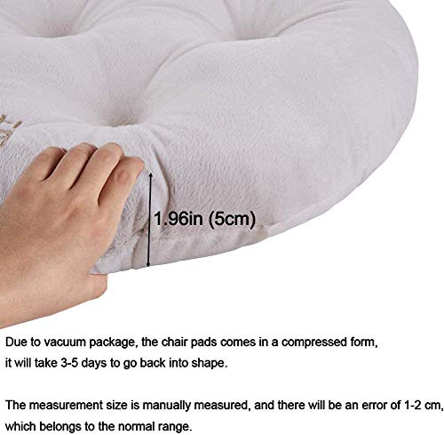 Big Hippo Cojín para silla con lazos, redondo, cojín para silla, cojín suave para asiento de coche, silla de oficina, comedor, bancos y todas las sillas (1 unidad)