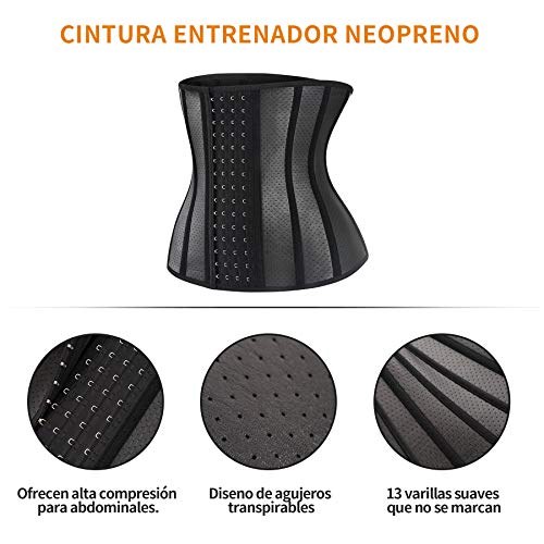 Bingrong Faja Deportiva Neopreno Mujer Entrenador de Cintura Faja Reductora Corset Rreductor Mujer Fitness Waist Trainer Belt Cinturon de Sudoracion