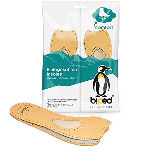 biped almohadillas confort de cuero 4/5. plantillas ortopédicas para zapatos de tacón, bailarinas y sandalias de tacón z2226(38)