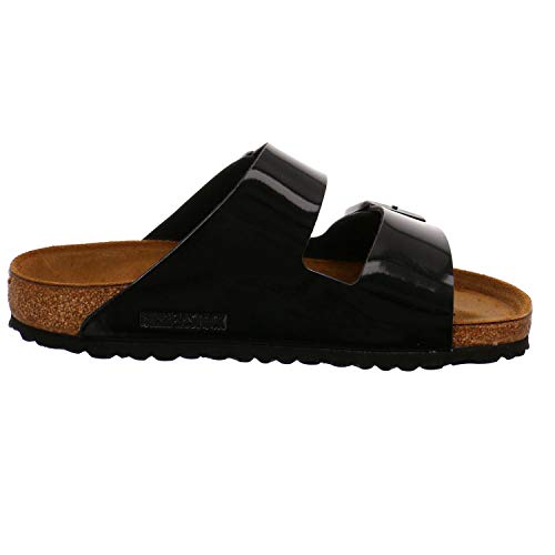 Birkenstock Schuhe Arizona Birko-Flor Lack Normal Patent Black (1005291) 42 Schwarz