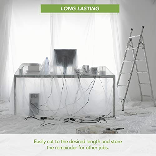 BLOSTM Rollos de Plastico Protector - 2 Plasticos para Cubrir Muebles y Alfombra, Plastico Cubretodo Exterior Impermeable 2m x 50m - 2 PIEZAS