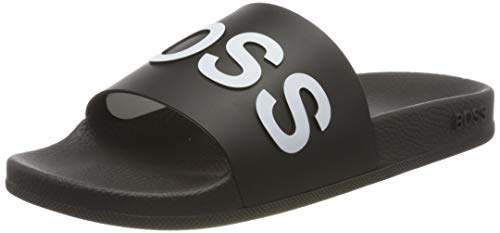 BOSS Bay_Slid_rblg 10224455 01, Zapatillas sin Cordones Hombre, Negro (Black 001), 43 EU