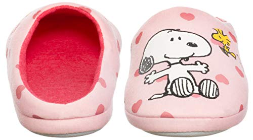 Brandsseller Zapatillas de estar por casa para mujer, diseño con motivos de Snoopy, color Rosa, talla 40/41 EU