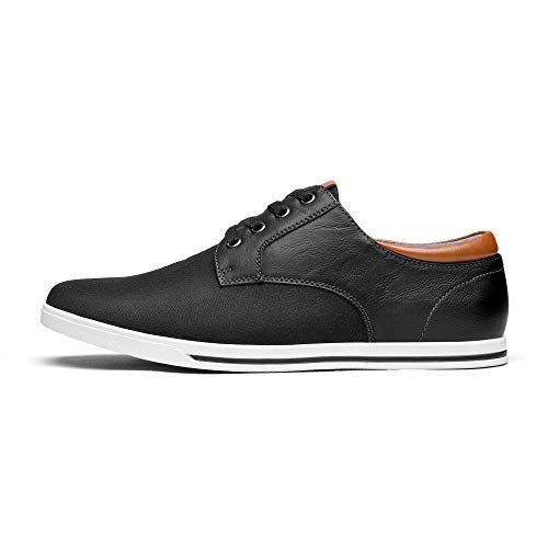 Bruno Marc RIVERA-01 Zapatos de Cordones Oxfords para Hombre Negro 41.5 EU/8.5 US