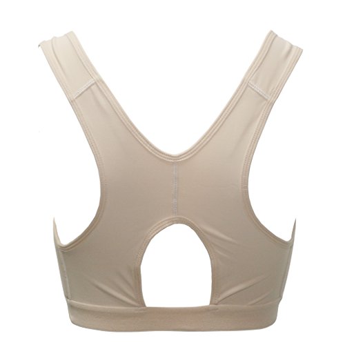 Bslingerie® Sujetador con cierre frontal para mujer después de la cirugía., Beige (corte alto)., XXL