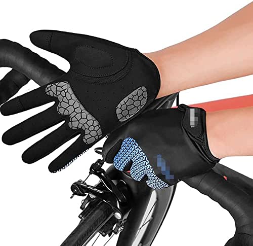CAIXIA Guantes de ciclismo Full Finger Pantalla táctil Guante de montar for hombres Amortiguador Amortiguador Anti-patín Road Cycla Mittens transpirable equipo de jinete mitten, for Mtb Escalada en bi