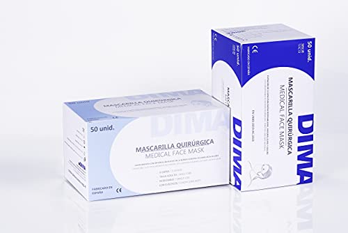 CAJA DE 50 MASCARILLAS QUIRÚRGICAS IIR - Fabricadas en Calatayud, ESPAÑA