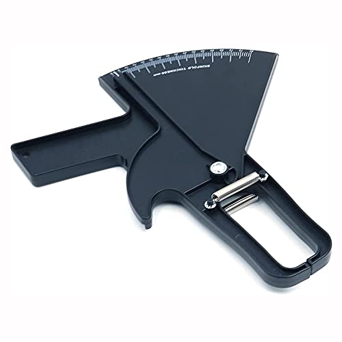 Calibrador de pliegues cutáneos de precisión ANCLLO - Herramienta fácil y confiable para controlar la grasa corporal - Guía rápida para principiantes - Mide hasta 80 mm de grosor del pliegue cutáneo