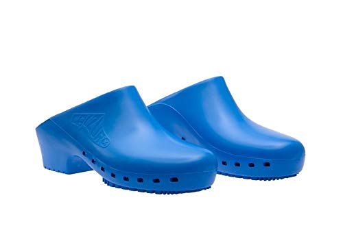 CALZURO Classic Zuecos sanitarios profesionales sin agujeros – con plantilla extraíble – Marca CE Size: 40/41 EU Larga