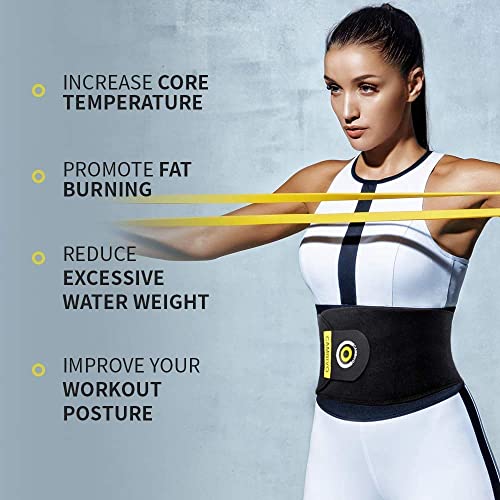 CAMBIVO Faja Reductoras Mujer y Hombre, Fajas Reductoras Abdomen, Faja Lumbar Mujer Ajustable para Deporte, Aumento de Sudor, Sweat, Gimnasio, Ejercicio Abdominales en Casa