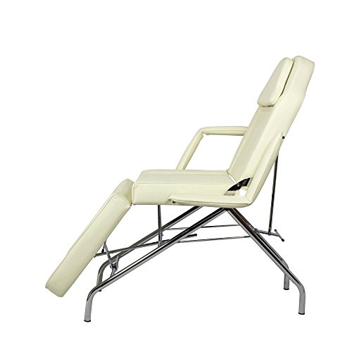 Camilla de masaje / Camilla de estética 3 cuerpos / Camilla sillón de masaje / Camilla blanca con brazos y ajustable