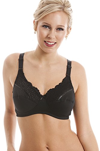 Camille - Sujetador para mastectomía sin Aros - Sujeción Total - Negro 85B