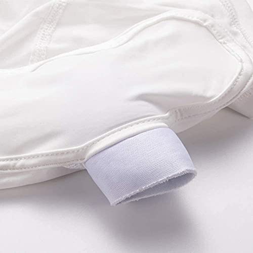 Camiseta Ajustada con músculos Falsos: Camiseta Acolchada con músculos en el Pecho Falso para Hombre, hombreras, Moldeador de Cuerpo, Ropa Interior de Manga Corta (Color : Blanc, Size : XL)