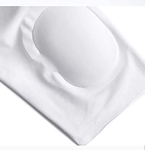 Camiseta Ajustada con músculos Falsos: Camiseta Acolchada con músculos en el Pecho Falso para Hombre, hombreras, Moldeador de Cuerpo, Ropa Interior de Manga Corta (Color : Blanc, Size : XL)