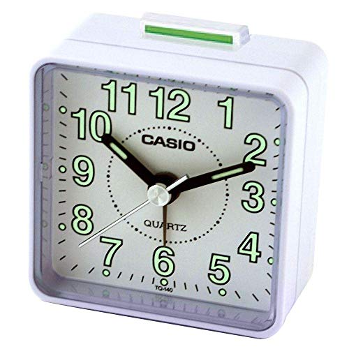 Casio Collection Despetador TQ140, Blanco, Talla única