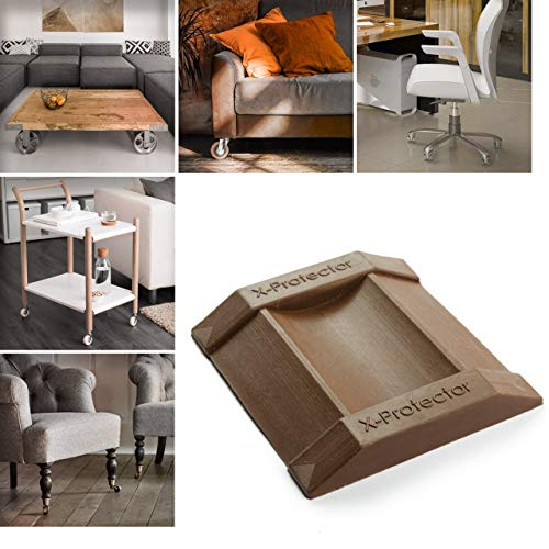 CASTER CUP X-PROTECTOR - Deslizadores para muebles 4 piezas 75 x 85 mm - Piano patas - Protector muebles - Piano con patas - Evita que los muebles se muevan con el premio protector muebles!