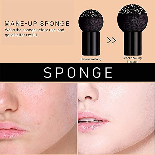 CC Crema, Cojín De Aire BB Cream, Cojín De Aire CC Cream, La Cabeza De Hongos BB Cream, Cojín de Aire Mushroom Head Resistente al Agua CC Cream(01 Marfil)