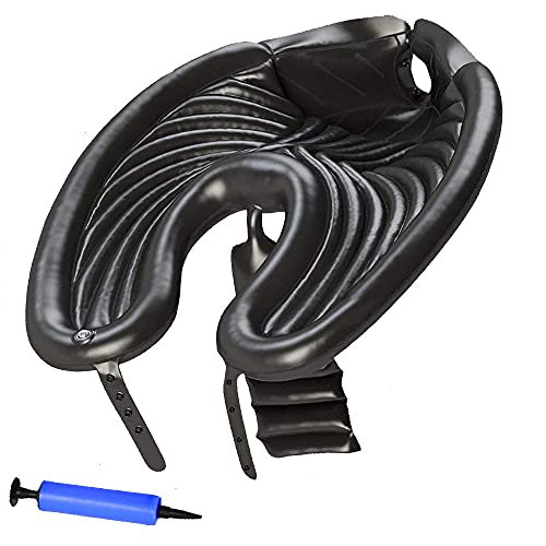 CDIYTOOL Lavabo inflable para el cabello, lavabo portátil para la ducha de cabecera para ancianos, discapacitados, embarazadas, lesionadas, lavabo móvil para lavar el cabello en la cama (con bomba)