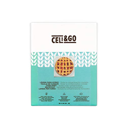 CELI&GO Lámina para Horno – Pack de 2 Láminas para Horno Reutilizables, Lavables, Antiadherentes, Libres de PFOA, Evita la Contaminación Cruzada – Tamaño Lámina 33 x 40 cm