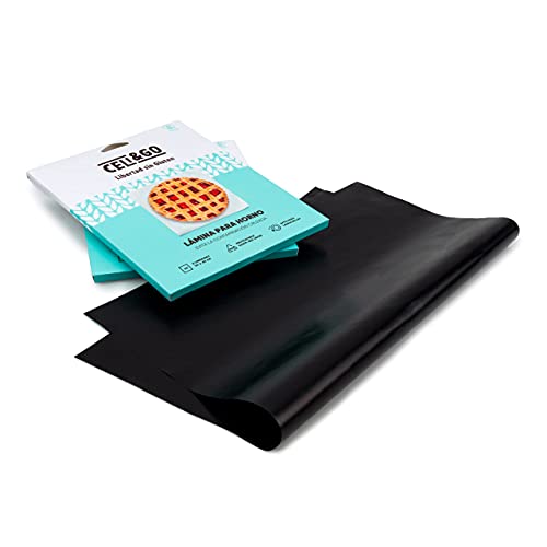 CELI&GO Lámina para Horno – Pack de 2 Láminas para Horno Reutilizables, Lavables, Antiadherentes, Libres de PFOA, Evita la Contaminación Cruzada – Tamaño Lámina 33 x 40 cm