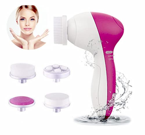 cepillo facial 5 en 1, cepillo electrico para limpieza facial, excelente limpiador exfoliante, kit facial para limpieza de poros