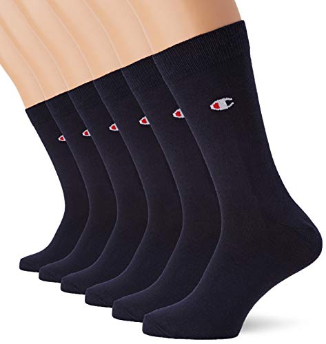 Champion City Crew Socks X6 Calcetines Deportivos, Multicolor (Bleu Marine 98A), 43/46 ES (Pack de 6) para Hombre