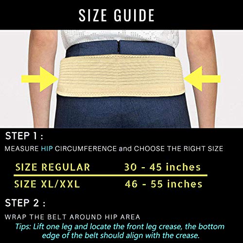 Cinturón sacro ilíaco, Cinturón de cadera sacroiliac, que alivian el dolor ciático, pélvico, lumbar y de las piernas, Alivia la inflamación de la ciática, la cadera, la pelvis, el lumbar ,Flesh,XL/XXL