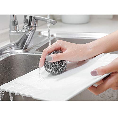 CINY 10 Esponjos De Acero Inoxidable, Juego De Esponjas De Acero Inoxidable Con Mango, Utensilios De Limpieza De Cocina, Estropajos De Metal, Estropajos Para Limpiar Ollas, Parrillas y Horno (18 g)