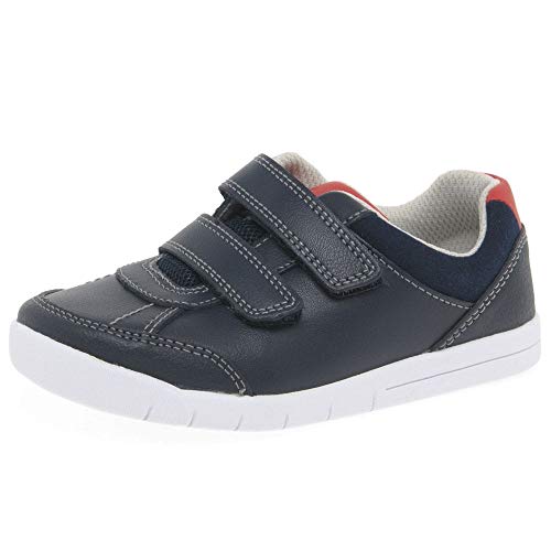 Clarks Emery Sky T, Zapatillas Niños, Azul (Navy Leather Navy Leather), 20.5 EU