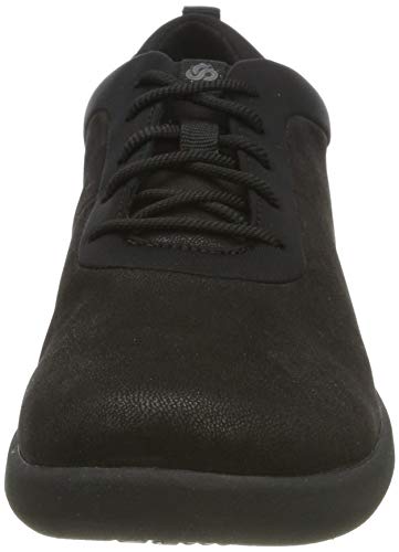 Clarks Sillian2.0pace, Zapatillas Mujer, Negro (Black Textile Black Textile), 38 EU