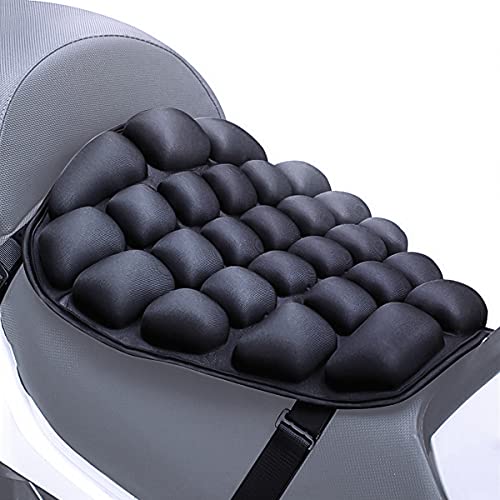 Cojín de Asiento, Cojín de Asiento Aire, Cojín Universal de Asiento de Moto, Almohadilla de Asiento de Moto de Alivio Presión para Sillines Crucero (38 x 35cm)