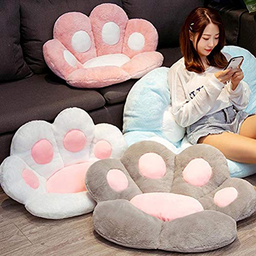 Cojín de pata de gato, Cute Cat Paw Cojín de felpa para silla Cojín para asiento infantil Cojín para respaldo de sofá Alfombrilla para el hogar, Sofá perezoso Cojín para silla de oficina Felpa cálida