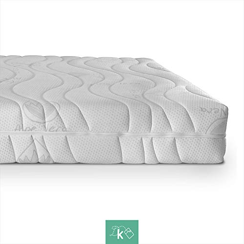 COLCHÓN 100% Latex |90 x 190 cm. |Sistema 7 Zonas | H2 Medio | Desenfundable | Funda Aloe Vera | Especial para Cama articulada| Altura aproximada 20 cm |