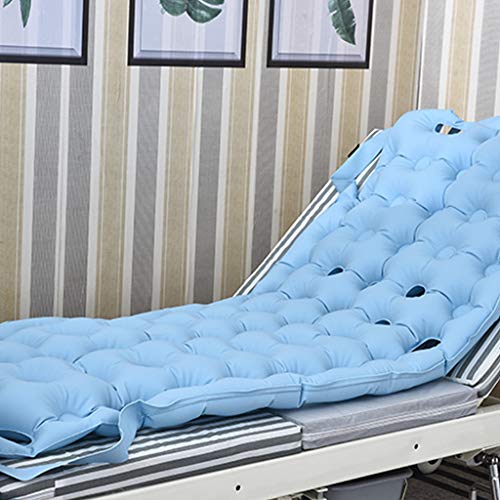 Colchón anti-decúbito con bomba, cojín de aire colchón inflable para asiento anti-escaras evita el decúbito (gofre) sin necesidad de usar electricidad en el hogar individual para ancianos discapacit
