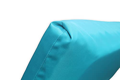 Colchón para Tumbona Impermeable. Cojín 180x60x6 Desenfundable, Cómodo y Elegante. Ideal para Jardín, Piscina, Playa, Terraza y Balcón. (Azul, 1)