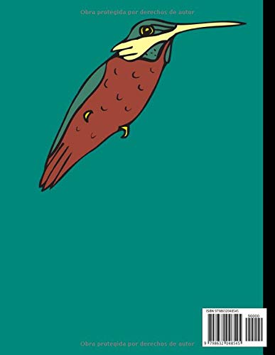 COLIBRIES LIBRO PARA COLOREAR: PARA ADULTOS Y NINOS MEJORES DISENOS DE ANIMALES, 50 DISENOS