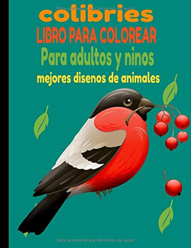 COLIBRIES LIBRO PARA COLOREAR: PARA ADULTOS Y NINOS MEJORES DISENOS DE ANIMALES, 50 DISENOS