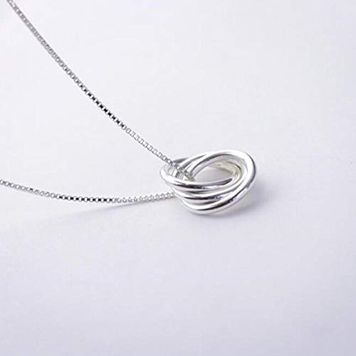 Collar Personalidad Popular Moda Temperamento Joyería De Plata Tricíclico Amor Simple Collar De Cadena De Clavícula Colgante