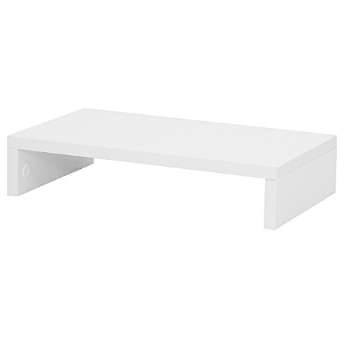 COMIFORT Elevador para Ordenador o Portátil- Funcional Soporte para Monitor, Resistente y Antideslizante de Estilo Moderno y Minimalista, Color Blanco