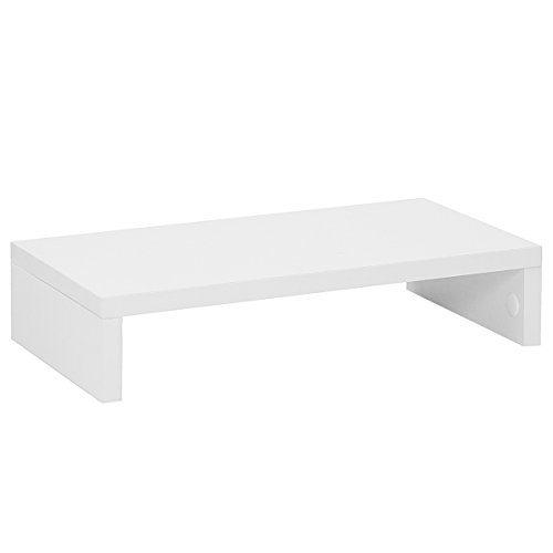 COMIFORT Elevador para Ordenador o Portátil- Funcional Soporte para Monitor, Resistente y Antideslizante de Estilo Moderno y Minimalista, Color Blanco