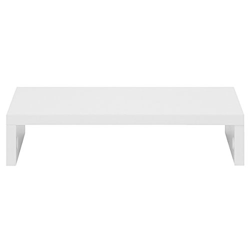 COMIFORT Elevador para Ordenador o Portátil- Funcional Soporte para Monitor, Resistente y Antideslizante de Estilo Moderno y Minimalista, Color Blanco