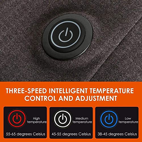 Conjunto de ropa interior térmica para hombre, con calefacción por USB, camiseta térmica de manga larga + pantalones de capa base ultrasuave para entrenamiento, correr, Parte superior (negro, S)