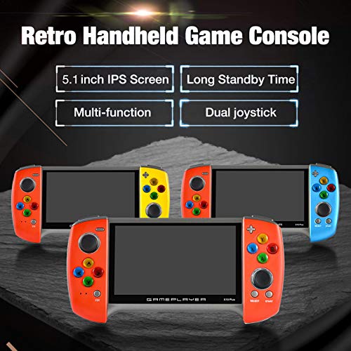 Consola De Videojuegos Portátil Consola De Juegos Portátil Retro, Pantalla HD De 5.1 Pulgadas Compatible Con Salida De Video De Alta Definición, Joystick Doble, 10000 Juegos Clásicos Incorporados