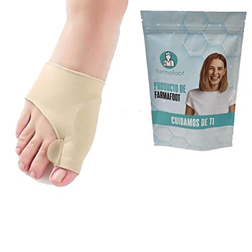 Corrector de juanetes Farmafoot, un par para hombres y mujeres que separa el dedo índice para su corrección