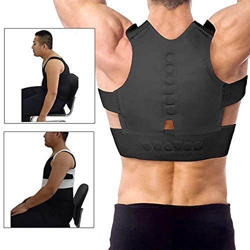 Corrector de postura de soporte para la espalda, cinturón ajustable para hombres Corsé ortopédico Correa de soporte para la parte inferior de la espalda Cinturón de soporte Corrector de postura